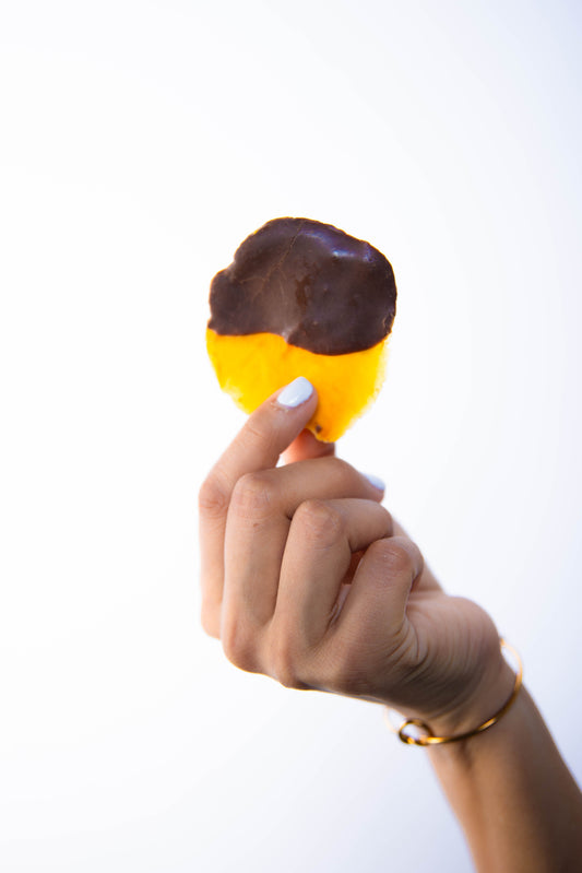 PRÓXIMAMENTE mango deshidratado con cubierta de chocolate