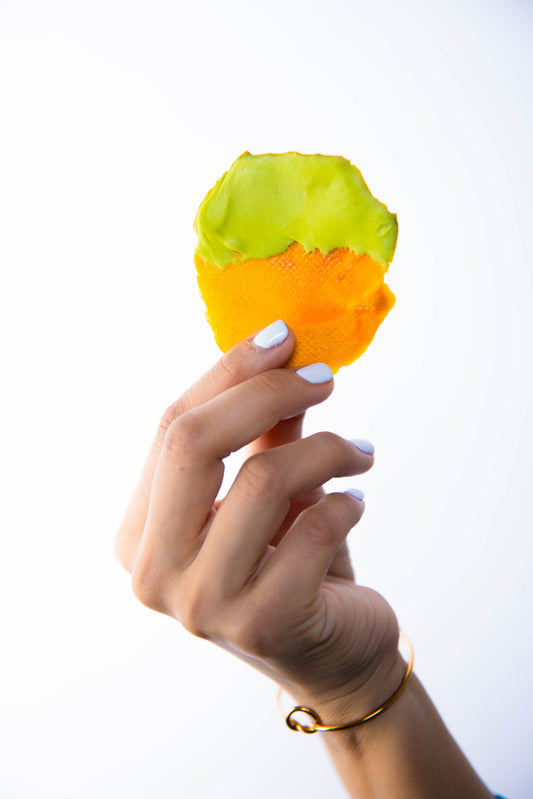 PRÓXIMAMENTE mango deshidratado con cubierta de matcha