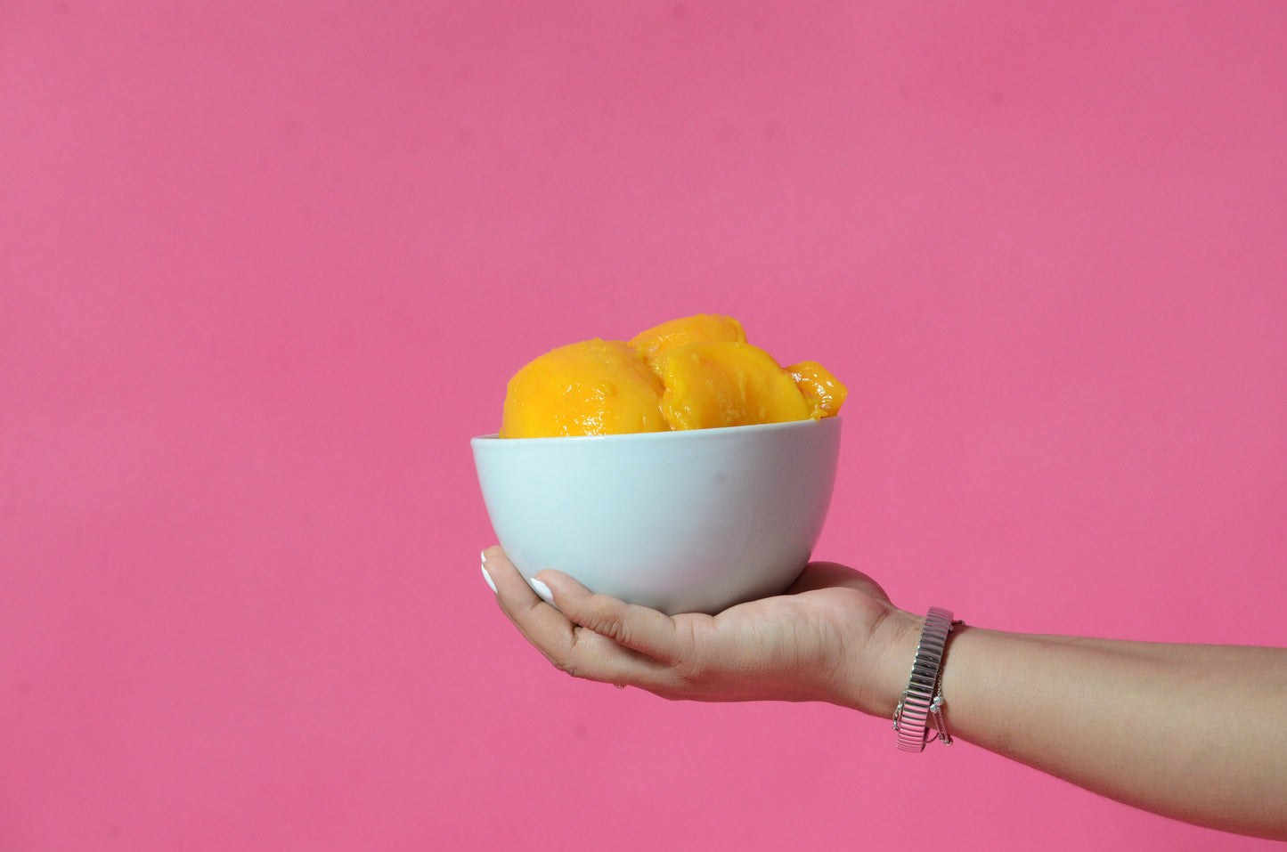 mango rebanado fresco 100% natural, bolsa 2k.